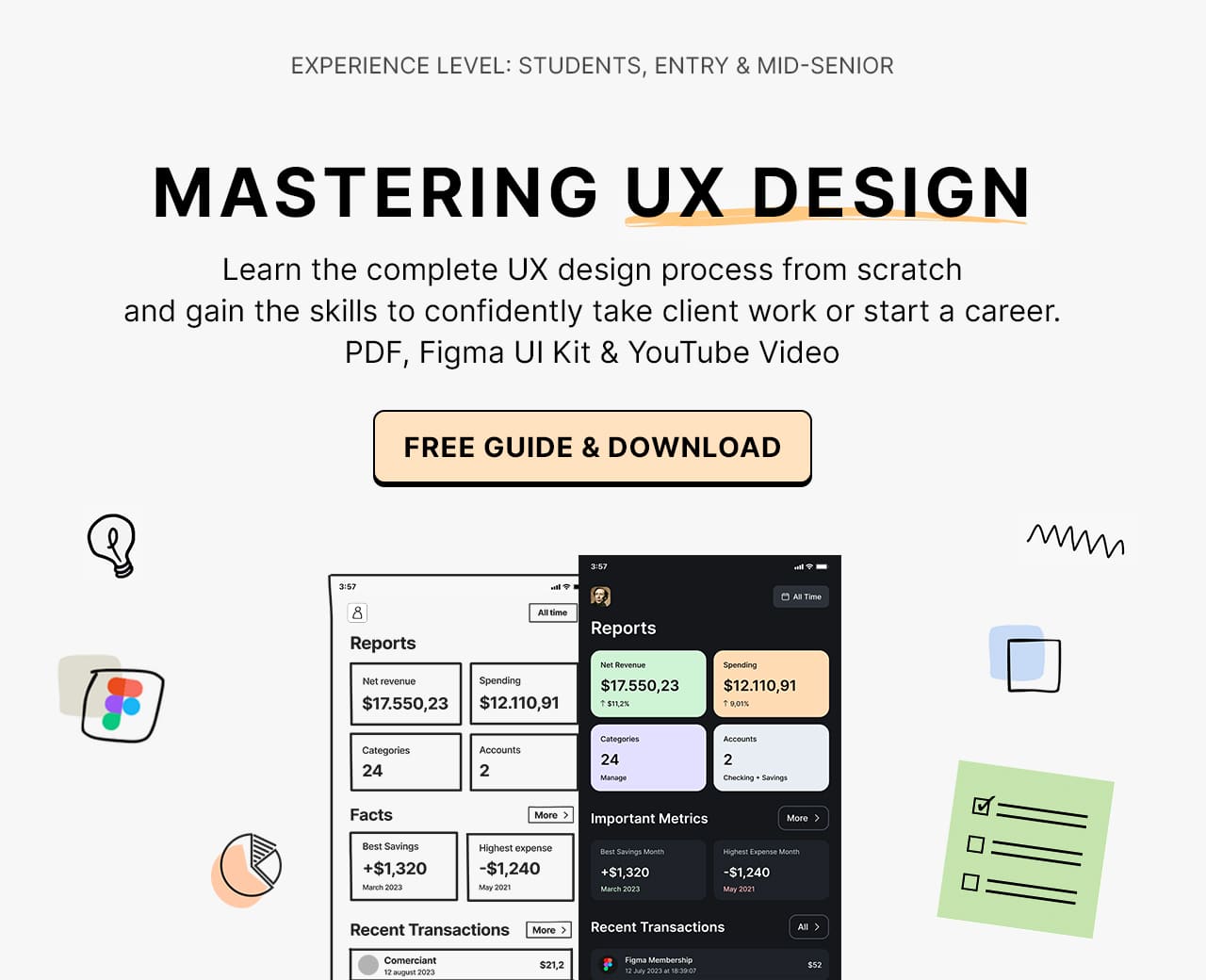 Mastering UX Design - A free practical guide. From Empathise, Define, Ideation, Prototype to Testing. A mobile app design case study